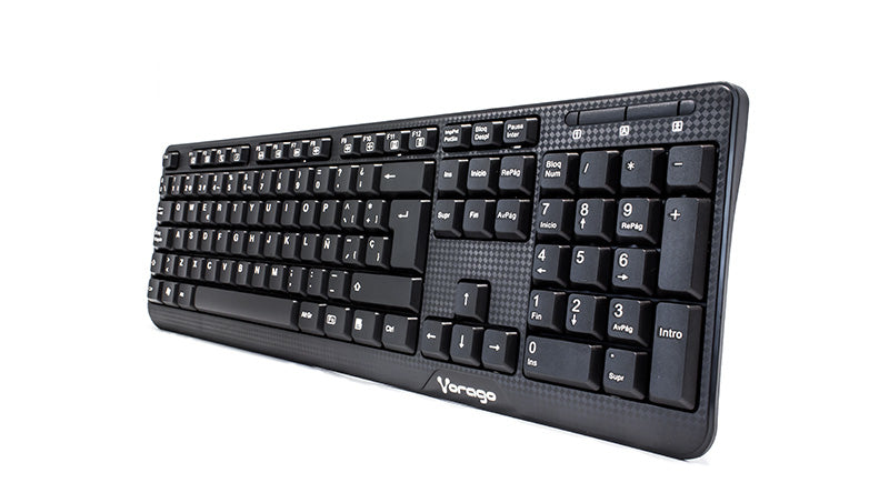 Teclado Vorago KB-102 Multimedia Usb Negro