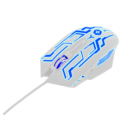 Mouse Vortred Legacy Gamer Alámbrico 6D 6 Botones RGB Rainbow Color Blanco