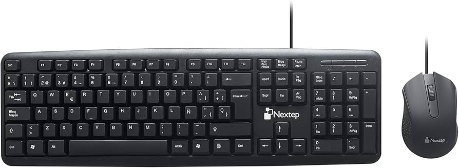 Paquete Teclado y Mouse Nextep Alámbrico USB