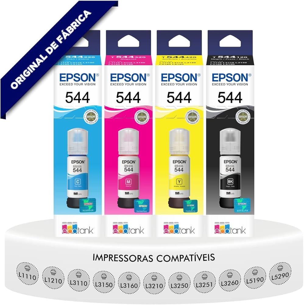 Tinta Epson Original T544-al Ecotank L1110/l3110/l3150/l5190