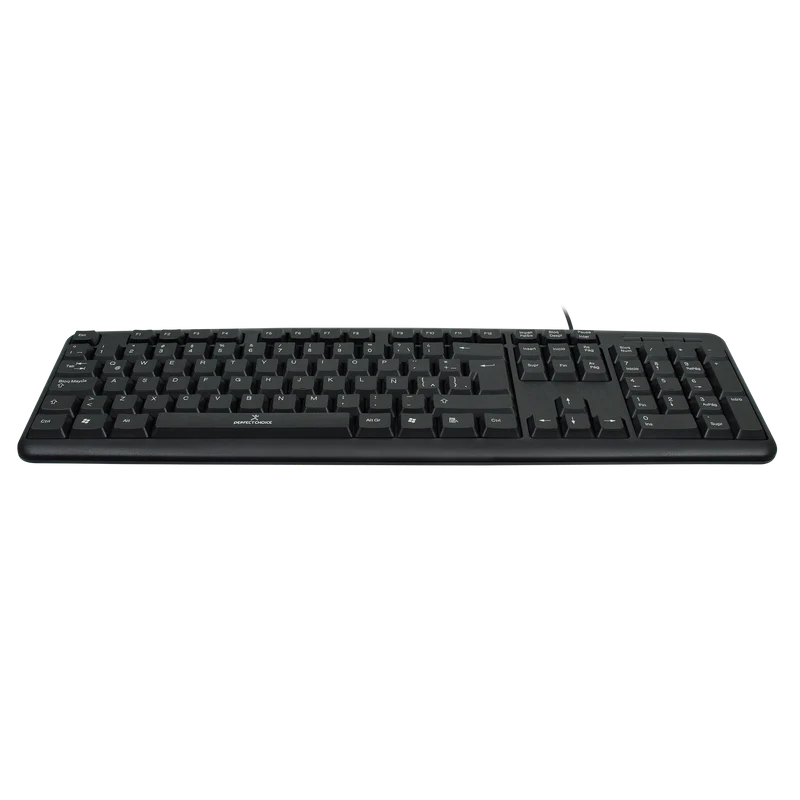 Teclado Perfect Choice Básico Alámbrico USB Color Negro