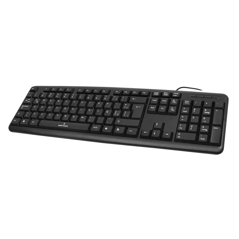 Teclado Perfect Choice Básico Alámbrico USB Color Negro